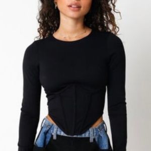 Olivaceous Mesh Bustier Top